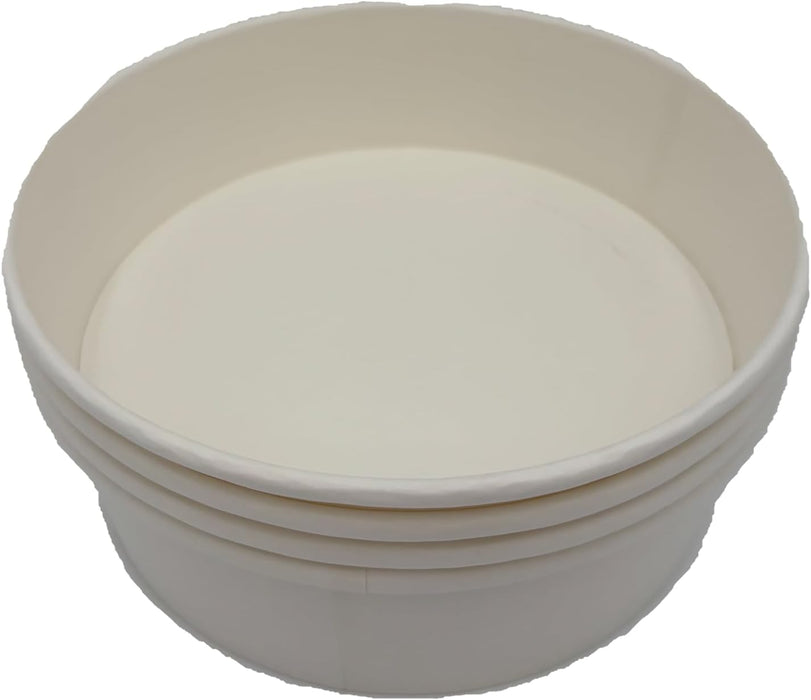 Disposable Paper Food Containers - 48 oz Round Short Shallow Bowls for Salad, Spaghetti, Meal Prep & Storage - BPA-Free, Portable Design for Home, Catering,Restaurants - 270 Bowls