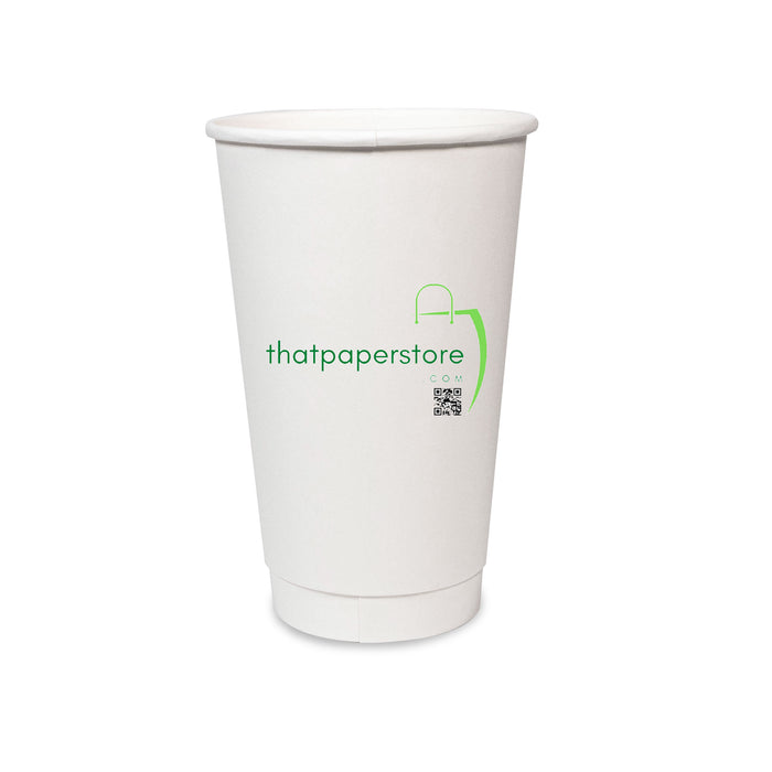 Custom Print Double-Wall Paper Cups - Personalized Paper Coffee Cups, For your Custom Logo and Branding