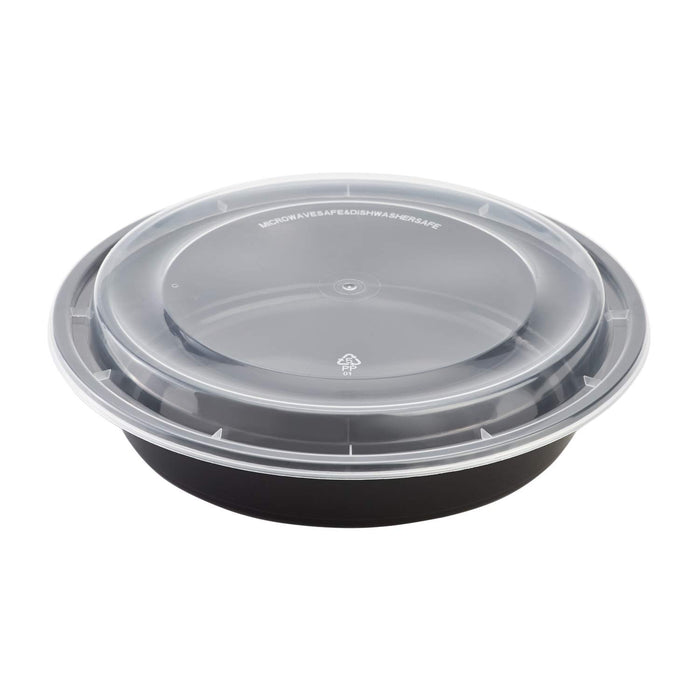 48 oz Round Food Containers Meal Prep Microwavable Reusable Plastic BPA Free Big Size Lunch box