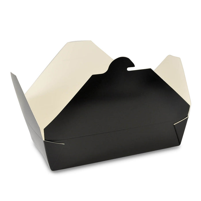 49oz Black Paper Take Out Container To Go Boxes Leftover Containers #2