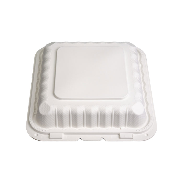 8" x 8" x 3" Mineral Filled PP Hinged Container Pebble Box - 1-compartment 150 Counts