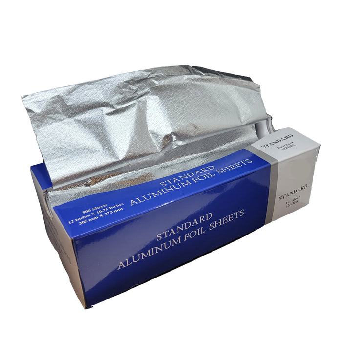 Foil Sheets, Aluminum Foil, Pop Up Dispenser for Food Safe, Hair Color Application and Highlighting 12” W x 10.75” L 500 Count
