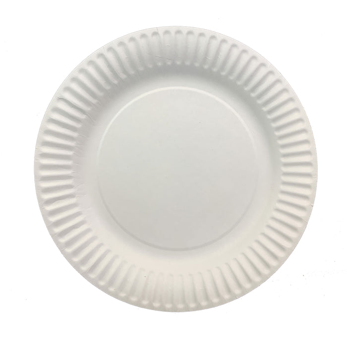 The "Green" Standard 9-Inch Paper Plates Uncoated, White 100 Plates