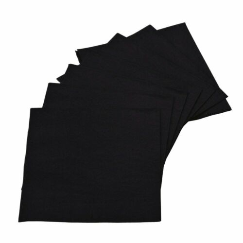 Square Paper Napkins, Black Disposable Napkin, 9" x 9" Cocktail and Cleaning Surfaces Single-Use Napkins - 1-ply, 1/4 fold - Pack of 2500