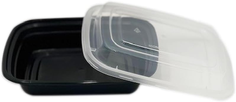 150 Combo Pack 8oz Rectangle Food Containers Meal Prep Microwavable
