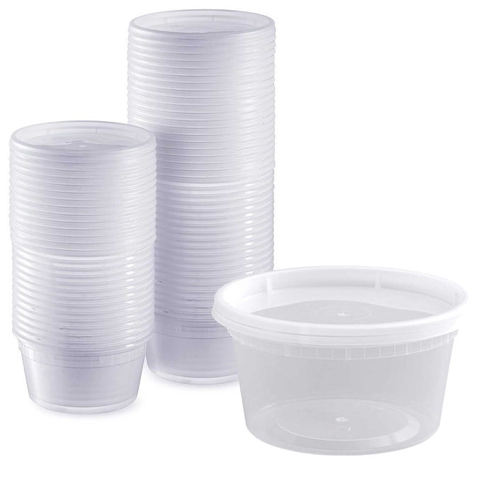 Deli Containers with Lids (Pack of 240), Recyclable Polypropylene, Microwavable, Heat Resistant