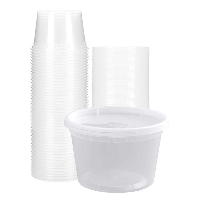 Deli Containers with Lids (Pack of 240), Recyclable Polypropylene, Microwavable, Heat Resistant