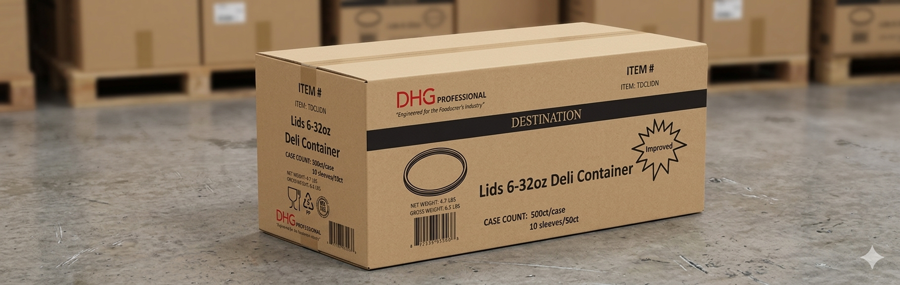 Lids for 6oz to 32oz Deli Containers Case of 500 Counts