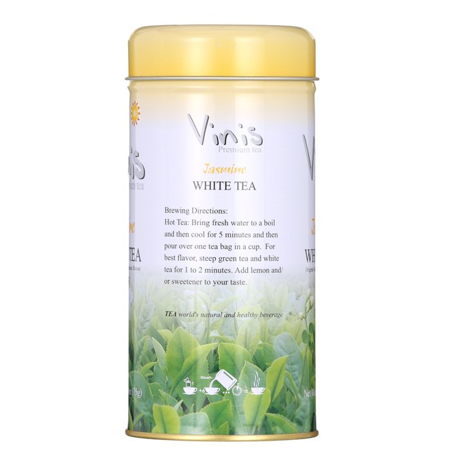 Vinis Premium Jasmine White Tea 50 tea bags