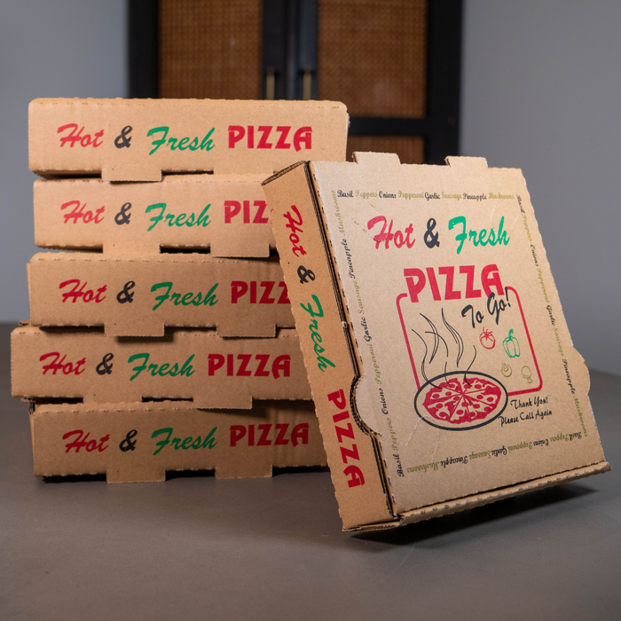 Copy of Custom Print Corrugated Pizza Box  - Kraft Cardboard (4 colors)