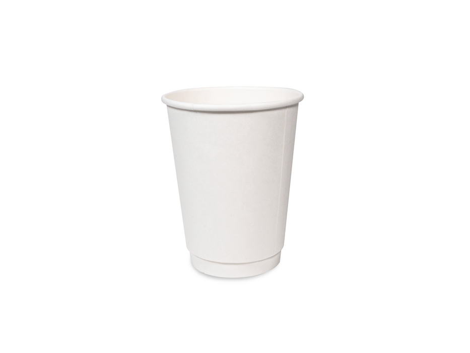 White Double Wall Insulated Disposable To Go Coffee Cups [500 Counts] Perfect for Chocolate Tea, Espresso, and Cocoa Drinks