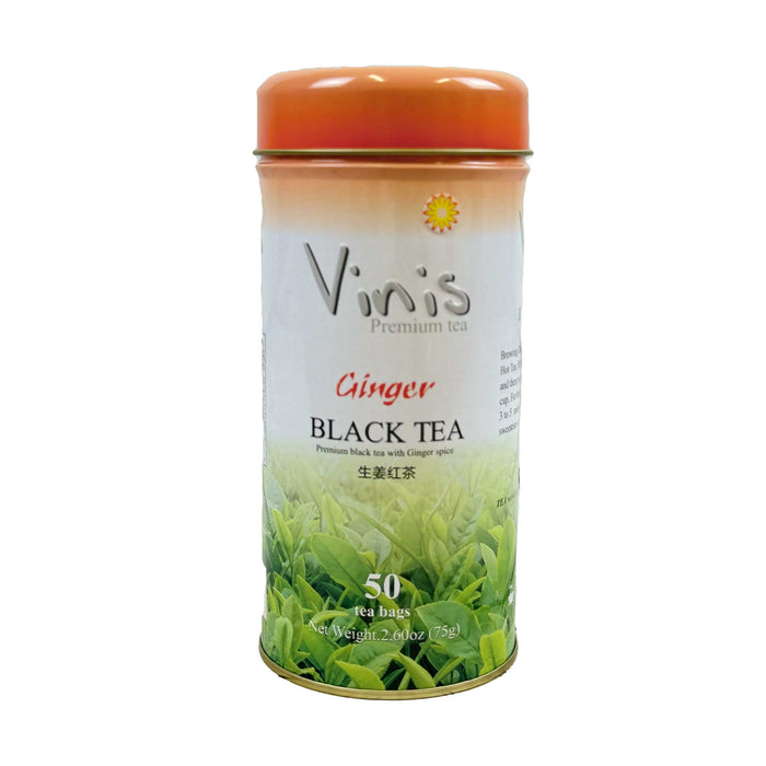 Vinis Variety Pack Tea Bags, 50 Count (Pack of 5) (Ginger Black Tea, Jasmine Green Tea, Jasmine White Tea, Mint Green Tea, Chai White Tea) 250 Total Tea Bags