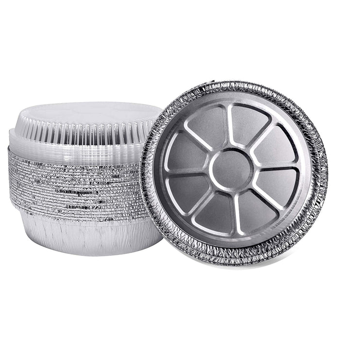 500 Counts Premium 9-Inch Round Foil Pans l Disposable Aluminum Pan for Roasting, Baking, or Cooking (Lids not included)
