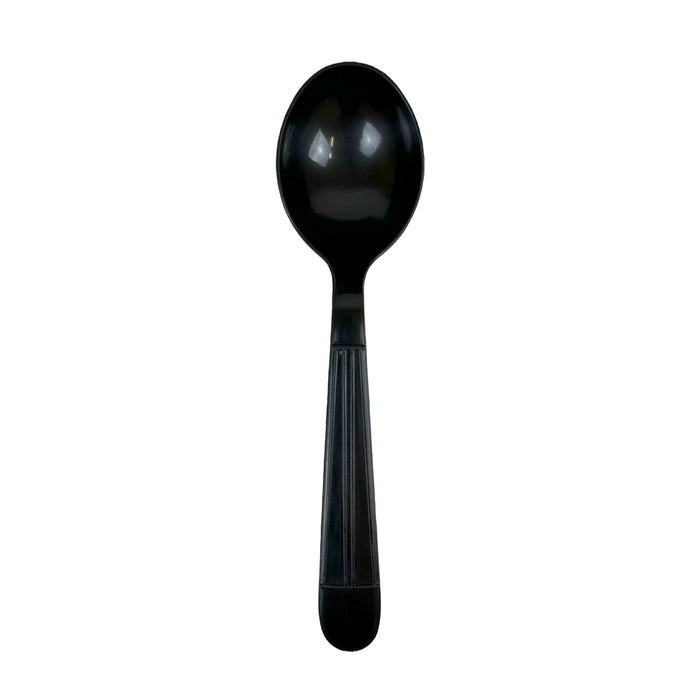 DHG Professional Heavy Weight Soup Spoons - Black - Individually Wrapped Case of 1000