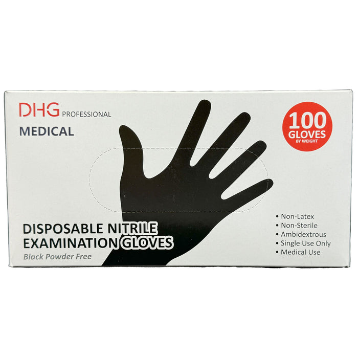 Food Service Food Handling Cleaning Gloves Nitrile Gloves Black Powder Free (100 gloves)