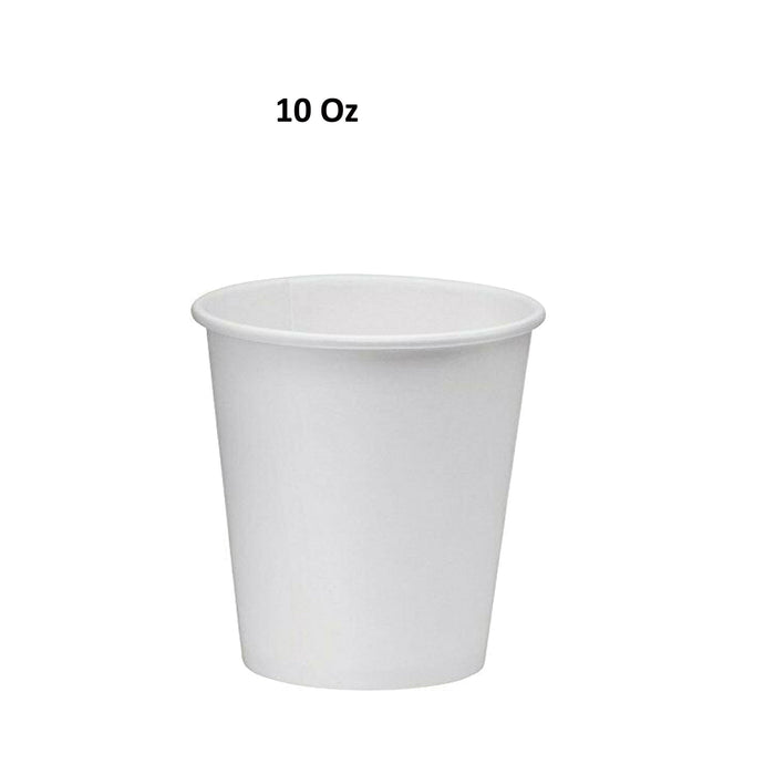 10 oz. White Individually Wrapped Paper Hot Cup - 1000/Case