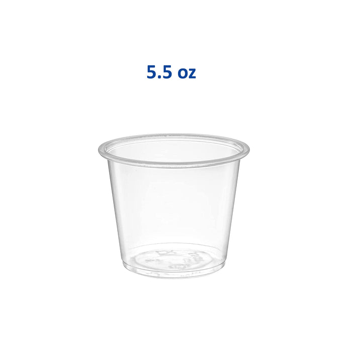 [250 Sets] Plastic Clear Portion Cups With Lids, Souffle Cups Clear