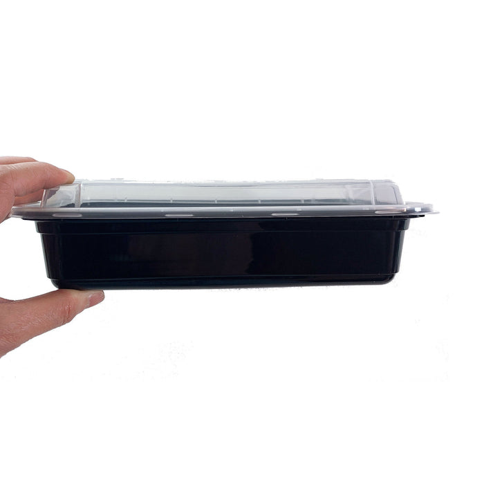 38oz Rectangle Food Containers Meal Prep Microwavable Reusable Plastic BPA Free