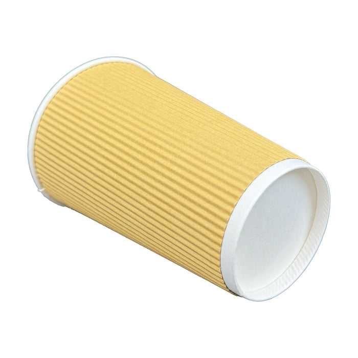 20 oz Corrugated Insulated Ripple Wall Paper Coffee Cups (Case of 500) Disposable To Go Cups for Hot Beverage or Cold Drinks Office, Home, Cafe, Camping