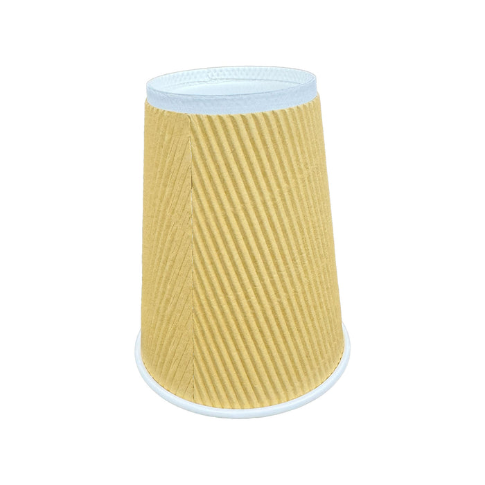 12 oz Corrugated Insulated Ripple Wall Paper Coffee Cups (Case of 500) Disposable To Go Cups for Hot Beverage or Cold Drinks Office, Home, Cafe, Camping