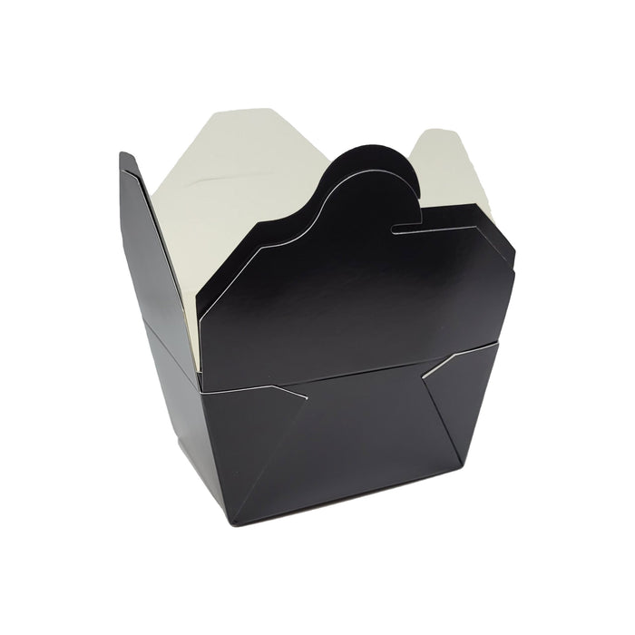 96 oz Black Folded Take out Paper Box, Disposable Paper Togo Containers #4
