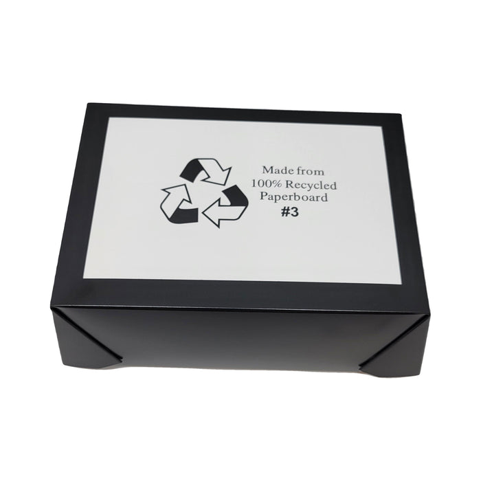 64oz Black Folded Take out Paper Box, Disposable Paper Togo Containers #3