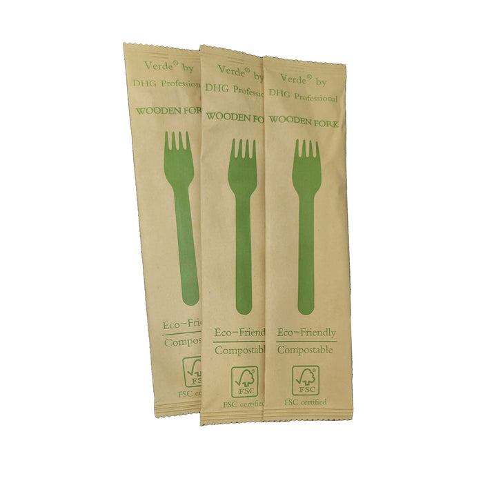 FSC certified Disposable Wooden Cutlery -Compostable Eco-Friendly 100% Wood Utensils 1000 Counts