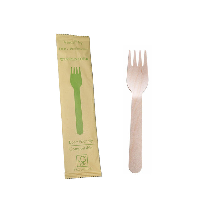 FSC certified Disposable Wooden Cutlery -Compostable Eco-Friendly 100% Wood Utensils 1000 Counts