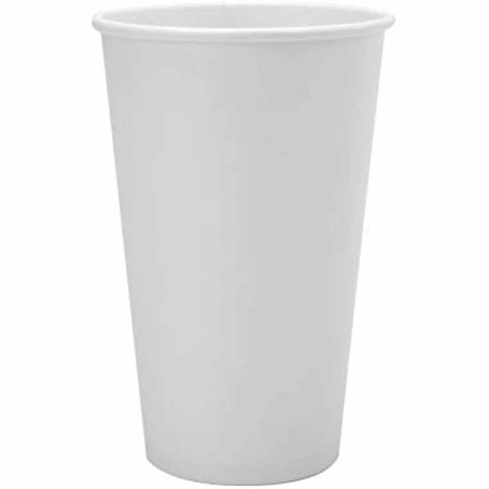16oz Paper Coffee Cups - Disposable White Hot Cups for Coffee, Tea or —  thatpaperstore