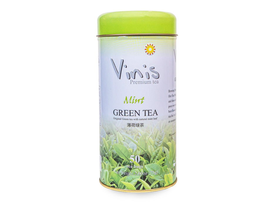 Vinis Premium Mint Green Tea 50 Tea Bags