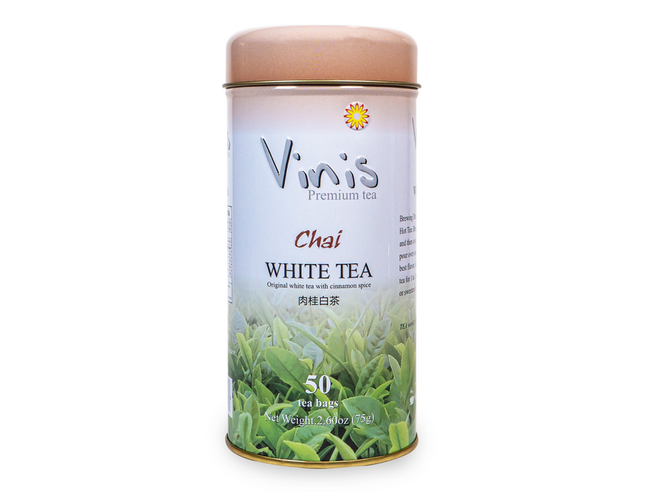 Vinis Premium Chai White Tea 50 Tea Bags