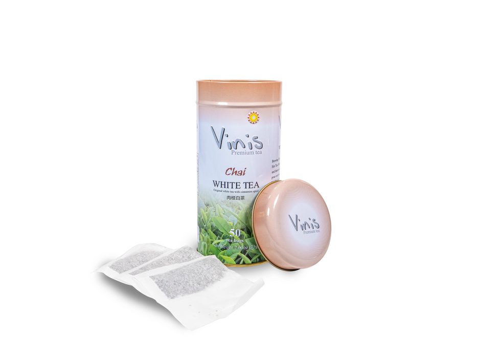 Vinis Premium Chai White Tea 50 Tea Bags