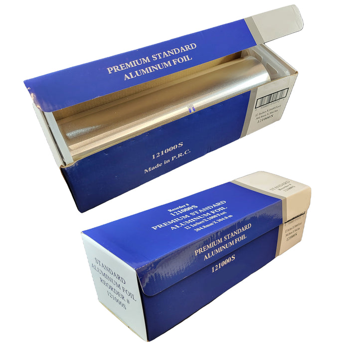 Food Service Aluminum Foil, Premium Aluminum Foil Roll with Integrated Cutter