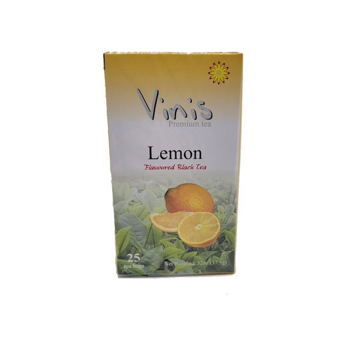 Vinis Premium Flavored Black Tea 25 Tea Bags per Box, (Pack of 6) 150 Total Tea Bags