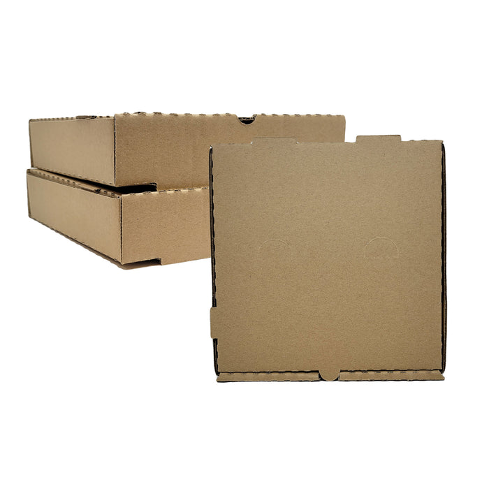 50 Pack Corrugated Pizza Box - Kraft Cardboard