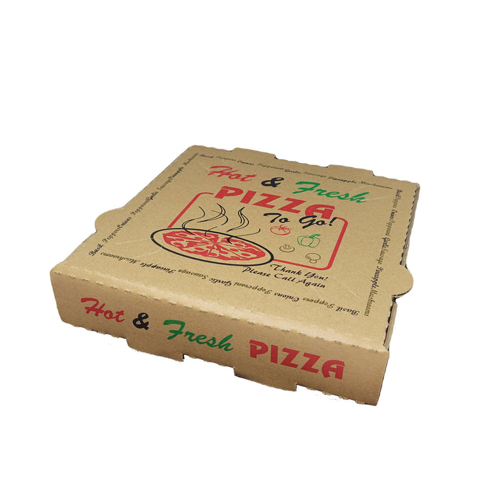 Pizza Boxes - 4 Corner Automatic Style Pizza Box - Box and Wrap