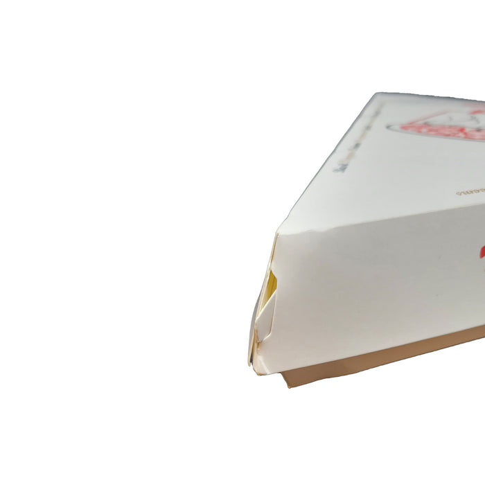 Single Pizza Slice Box with 4 Color Print Hot & Fresh Pizza 9.25 x 9 x 1.68 inch. Case of 400 Counts