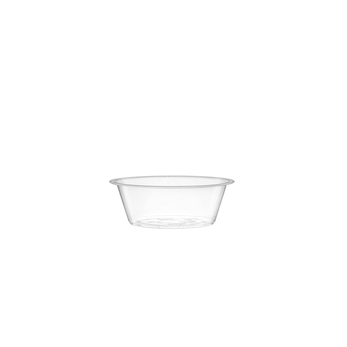 [Case of 2500 Pack] 1.5oz/2oz Plastic Clear Portion Cups, Souffle Cups, Clear Lids Sold Separately